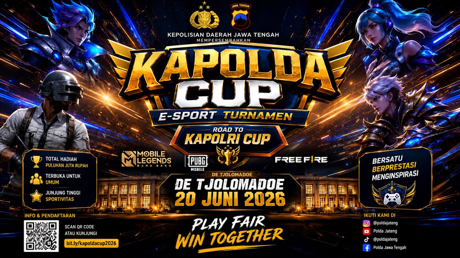 Kapolda Cup 2026 Siap Digelar, Tim Pemenang Wilayah Adu Skill di Arena E-Sport